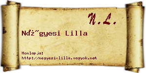 Négyesi Lilla névjegykártya
