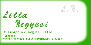 lilla negyesi business card